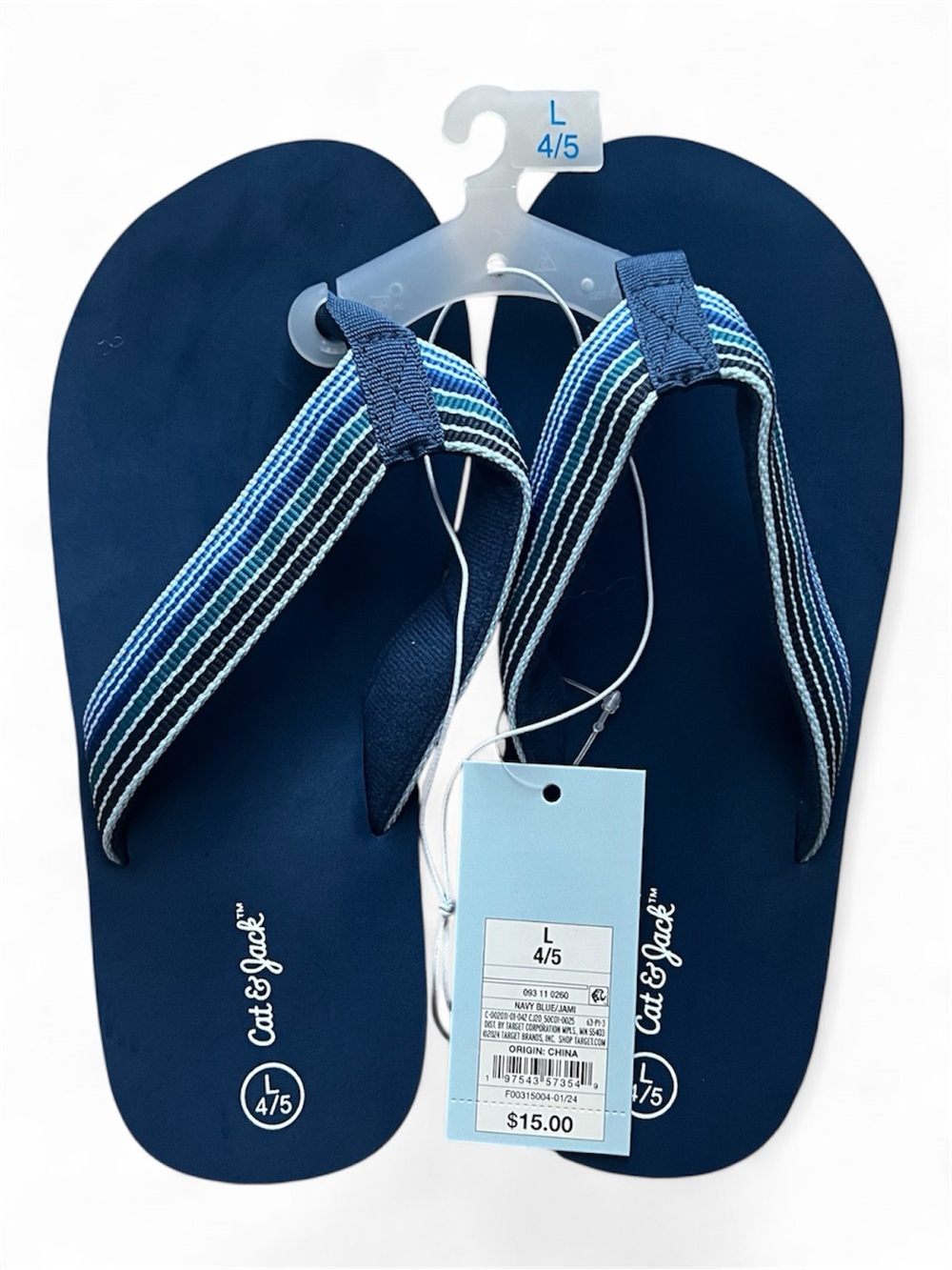 Cat & Jack Kids' Jami Flip Flop Sandals in Navy Blue